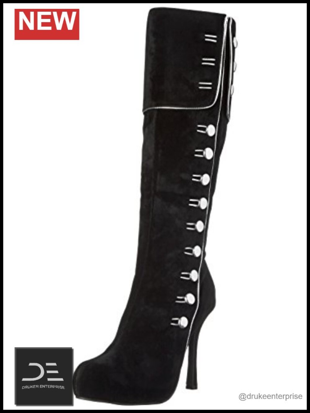 Knee-High Boots 4" Heel Hidden Platform Microfiber